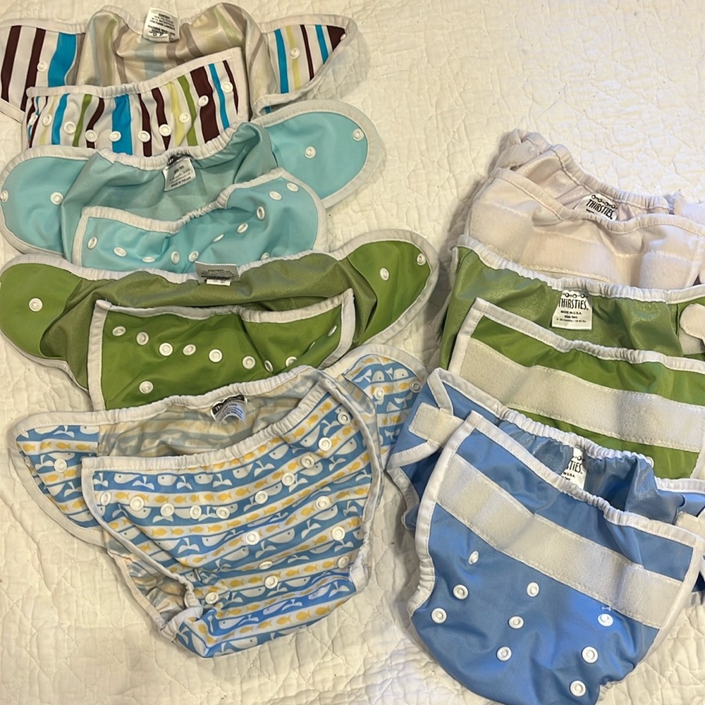 Thirsties Size 2 Made In USA Bundle of 7 covers